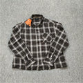 YOUNGLA- Brown Plaid Long-Sleeve Shirt