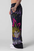 YOUNGLA Men's Cyber Anime Graphic Wide Leg Sweatpants