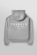 YOUNGLA- Grey Immortal Club Pullover Hoodie