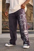 YoungLA Acid Wash Casual Training Sweatpants – Gothic Washed Purple Edition