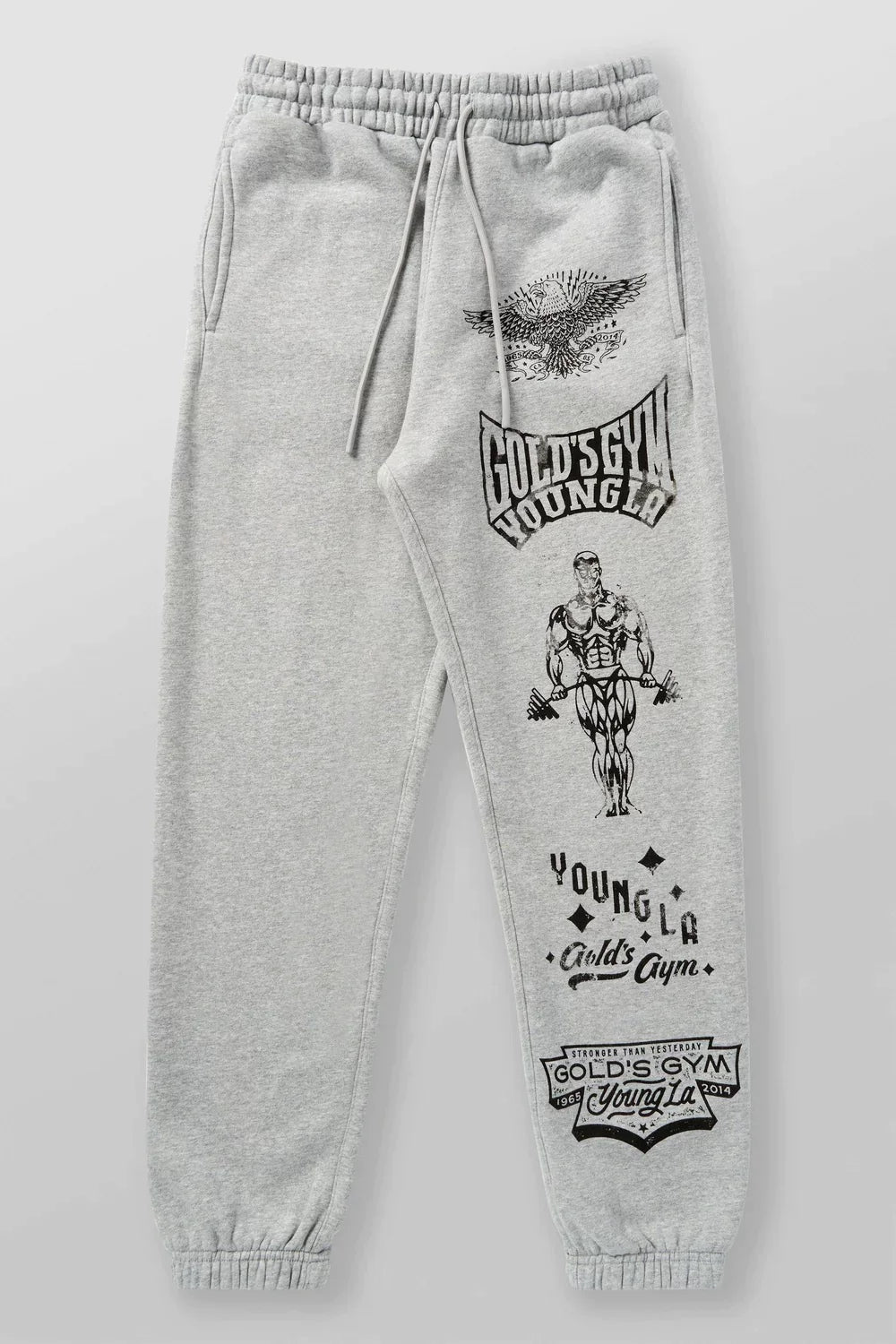 YOUNGLA x Gold's Gym Men's Vintage Graphic Joggers / Sweatpants