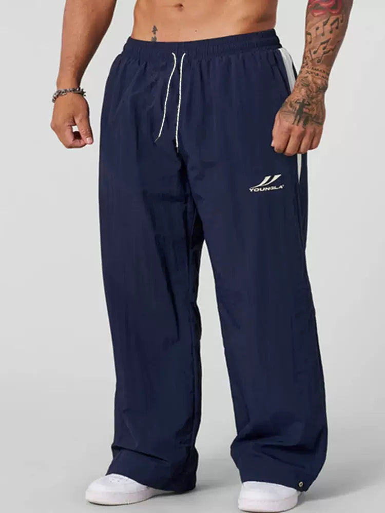 YOUNGLA Men's Side Piping Track Pants