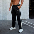 YOUNGLA Men's Side Stripe Relaxed Fit Track Pants / Sweatpants
