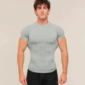Essential Engineered Panel Seamless Training Short Sleeve – Light Grey