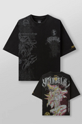 YoungLA x Yu-Gi-Oh! Heavyweight Acid Wash Oversized Tee – Dark Magician Girl Anime Graphic