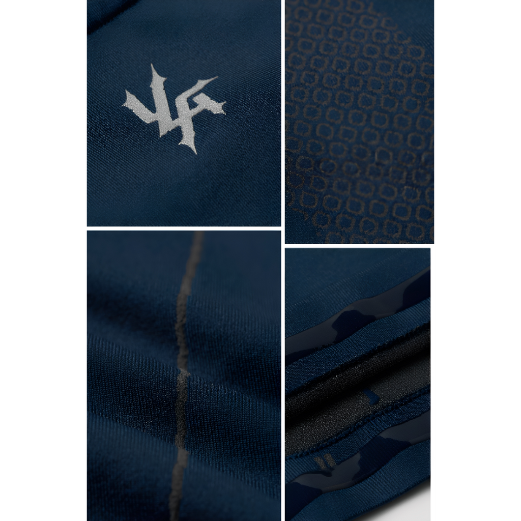 YOUNGLA- Black Fitted Zip-Up Hooded Jacket