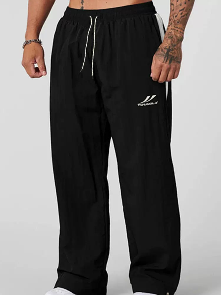 YOUNGLA Men's Side Piping Track Pants