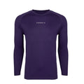 YOUNGLA- Purple Blue Raglan Long-Sleeve Gym Shirt