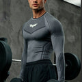YoungLA Men's Superhero Armored Compression Long Sleeve Shirt - Tactical Gym Rashguard Bodybuilding Base Layer