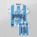 YoungLA Heavyweight Oversized Soccer Jersey – Argentina Light Blue / Skull & Roses