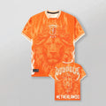 YoungLA Heavyweight Oversized Soccer Jersey – Netherlands Orange / Crowned Lion & Flames